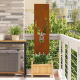 vidaXL Tuin Privacy Scherm Zwart 32 x 140 cm Koudgewalst staal