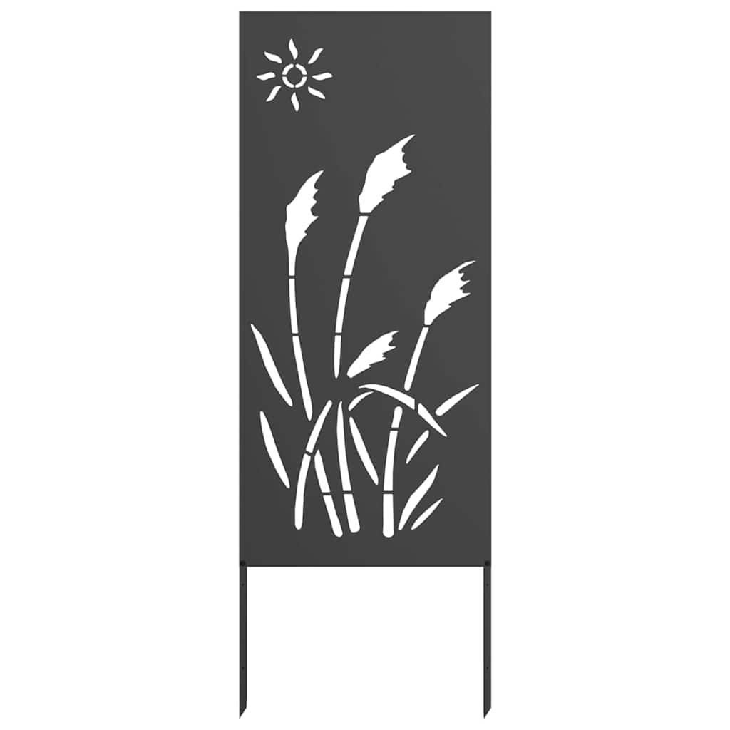 vidaXL Tuin Privacy Scherm Zwart 32 x 140 cm Koudgewalst staal