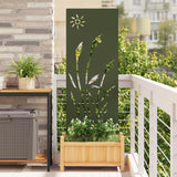 vidaXL Tuin Privacy Scherm Zwart 32 x 140 cm Koudgewalst staal