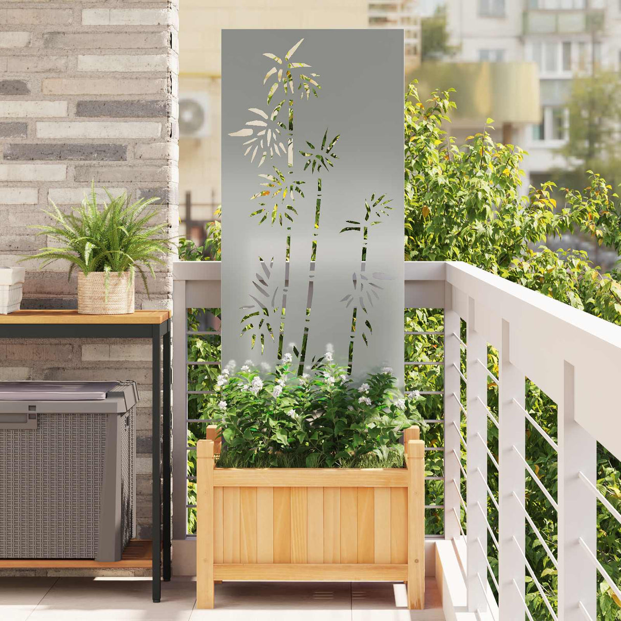 vidaXL Tuin Privacy Scherm Zwart 32 x 140 cm Koudgewalst staal