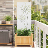 vidaXL Tuin Privacy Scherm Zwart 32 x 140 cm Koudgewalst staal