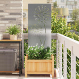 vidaXL Tuin Privacy Scherm Zwart 32 x 140 cm Koudgewalst staal
