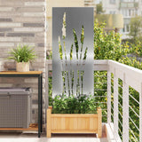 vidaXL Tuin Privacy Scherm Zwart 32 x 140 cm Koudgewalst staal