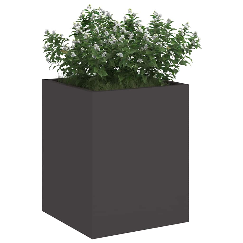 vidaXL Garden Planter Black 32 x 32 x 40 cm Cold Rolled Steel