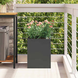 vidaXL Garden Planter Black 32 x 32 x 40 cm Cold Rolled Steel