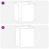 vidaXL Garden Planter Black 32 x 32 x 40 cm Cold Rolled Steel