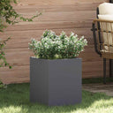 vidaXL Garden Planter Black 32 x 32 x 40 cm Cold Rolled Steel