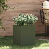 vidaXL Garden Planter Black 32 x 32 x 40 cm Cold Rolled Steel