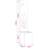 vidaXL Garden Privacy Screen Black 32 x 140 cm Cold-rolled steel