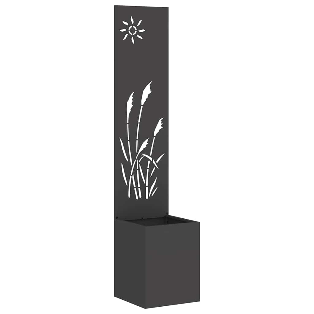 vidaXL Garden Privacy Screen Black 32 x 140 cm Cold-rolled steel