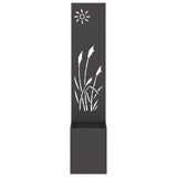 vidaXL Garden Privacy Screen Black 32 x 140 cm Cold-rolled steel