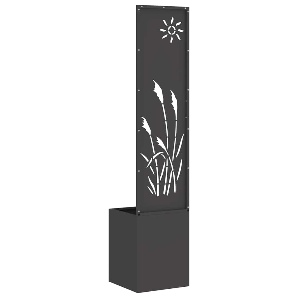 vidaXL Garden Privacy Screen Black 32 x 140 cm Cold-rolled steel
