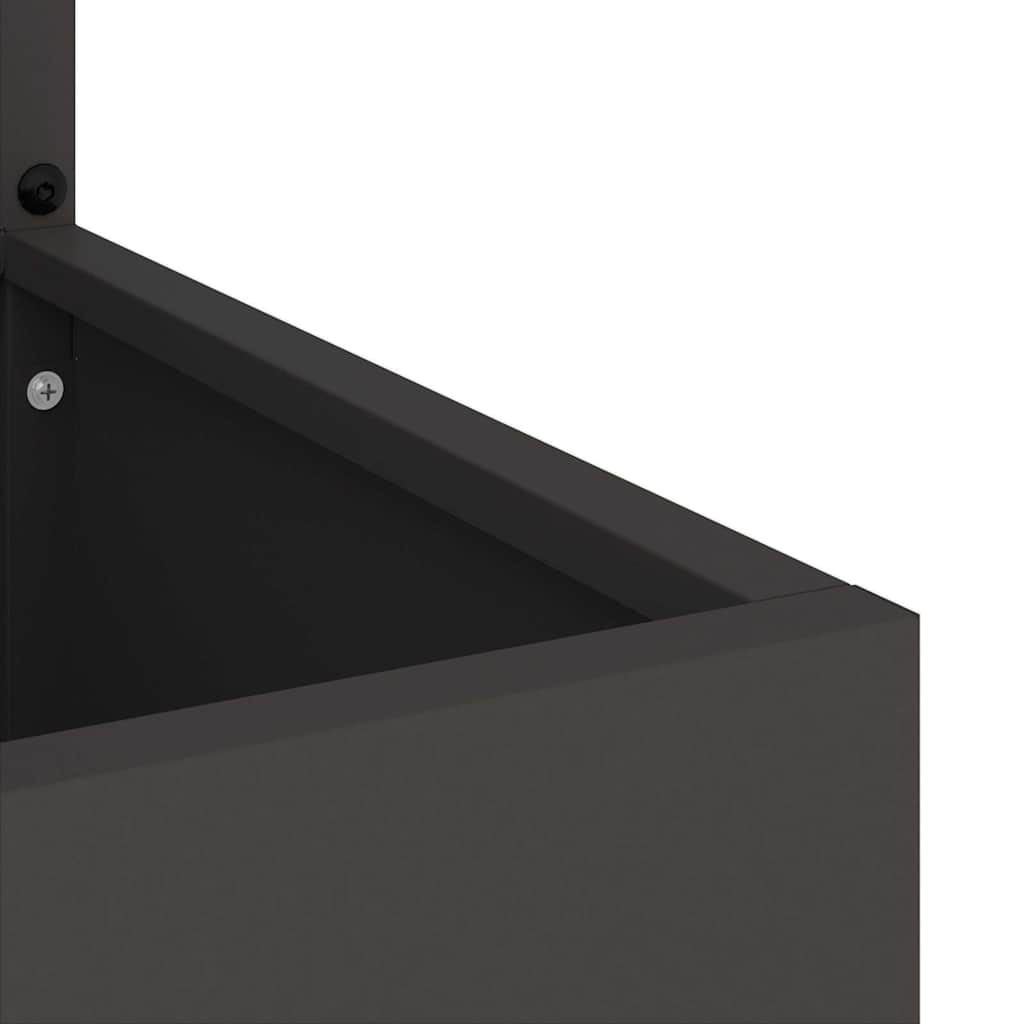 vidaXL Garden Privacy Screen Black 32 x 140 cm Cold-rolled steel