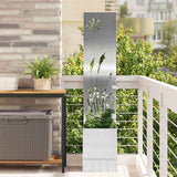vidaXL Garden Privacy Screen Black 32 x 140 cm Cold-rolled steel