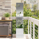 vidaXL Garden Privacy Screen Black 32 x 140 cm Cold-rolled steel