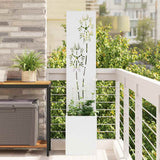 vidaXL Garden Privacy Screen Black 32 x 140 cm Cold-rolled steel