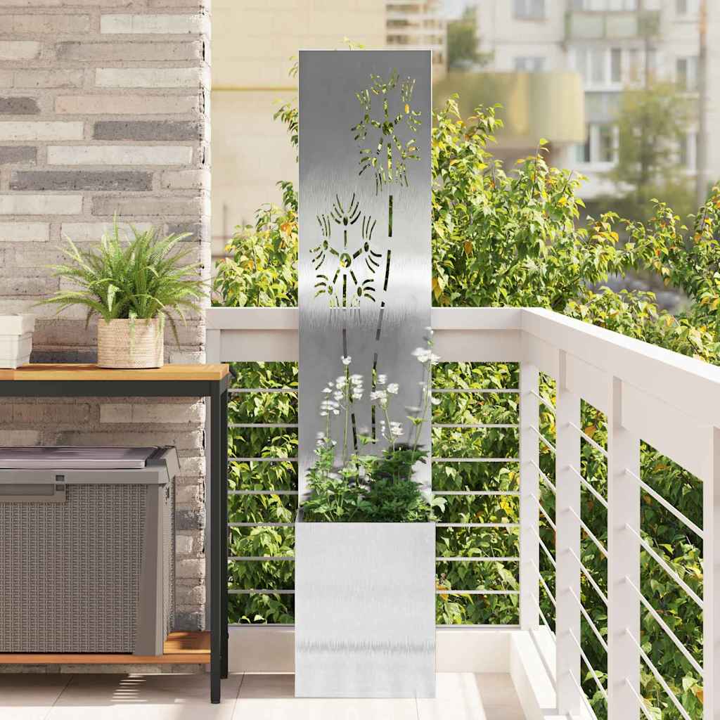 vidaXL Garden Privacy Screen Black 32 x 140 cm Cold-rolled steel