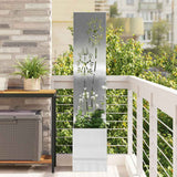 vidaXL Garden Privacy Screen Black 32 x 140 cm Cold-rolled steel
