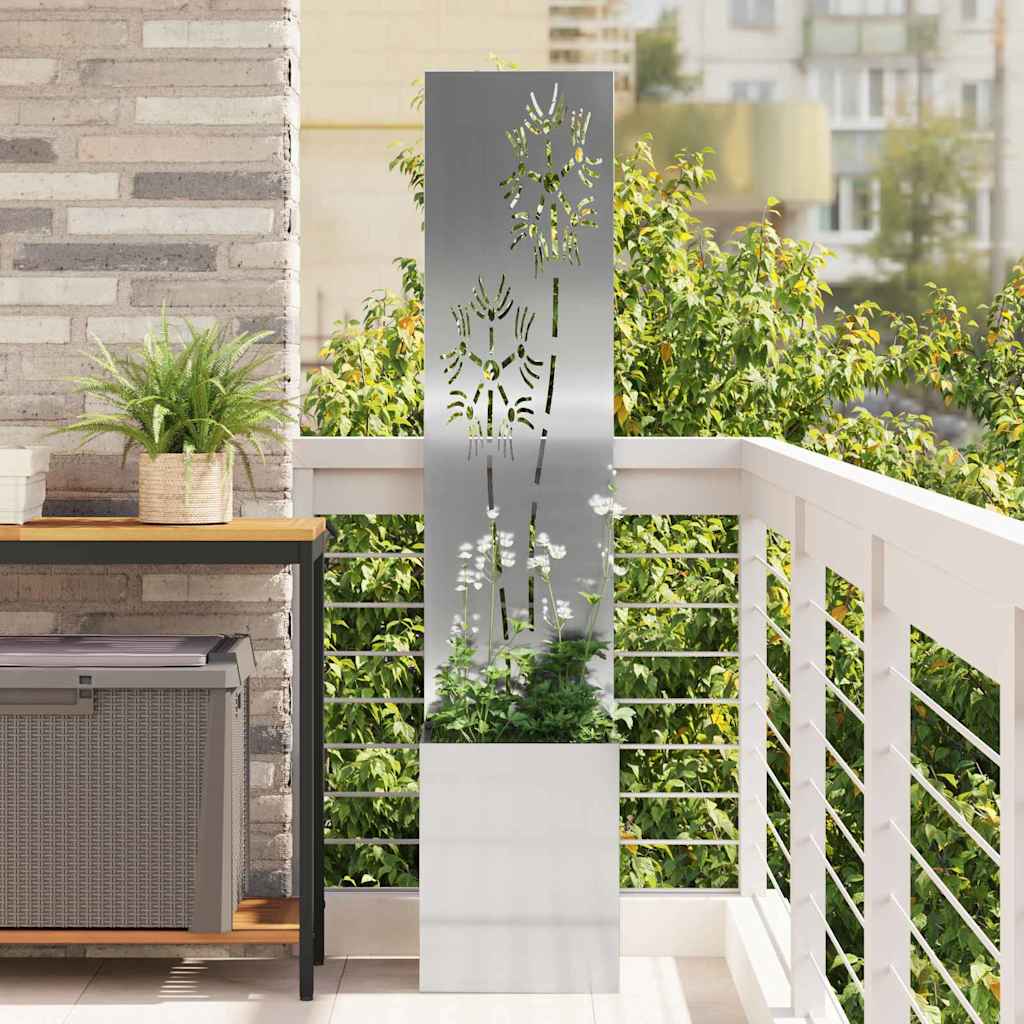 vidaXL Garden Privacy Screen Black 32 x 140 cm Cold-rolled steel