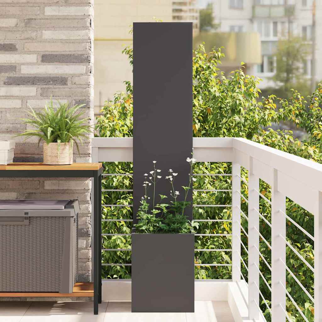 vidaXL Garden Privacy Screen Black 32 x 140 cm Cold-rolled steel