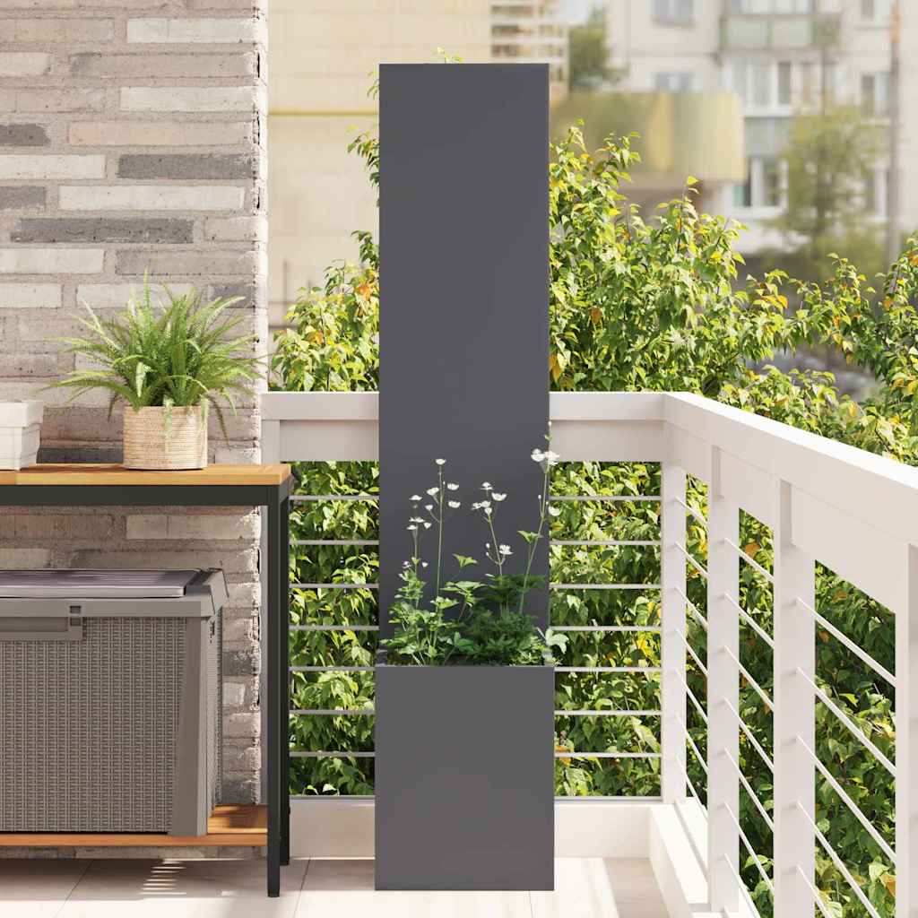 vidaXL Garden Privacy Screen Black 32 x 140 cm Cold-rolled steel