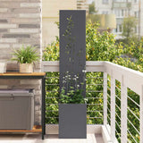 vidaXL Garden Privacy Screen Black 32 x 140 cm Cold-rolled steel