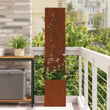 vidaXL Garden Privacy Screen Black 32 x 140 cm Cold-rolled steel