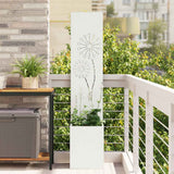 vidaXL Garden Privacy Screen Black 32 x 140 cm Cold-rolled steel