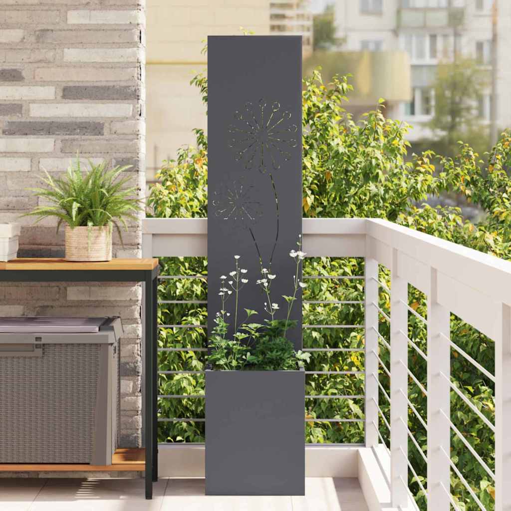 vidaXL Garden Privacy Screen Black 32 x 140 cm Cold-rolled steel