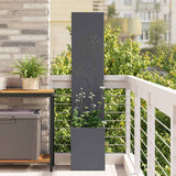 vidaXL Garden Privacy Screen Black 32 x 140 cm Cold-rolled steel