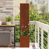 vidaXL Garden Privacy Screen Black 32 x 140 cm Cold-rolled steel