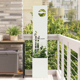 vidaXL Garden Privacy Screen Black 32 x 140 cm Cold-rolled steel