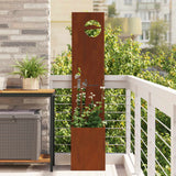 vidaXL Garden Privacy Screen Black 32 x 140 cm Cold-rolled steel