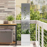 vidaXL Garden Privacy Screen Black 32 x 140 cm Cold-rolled steel