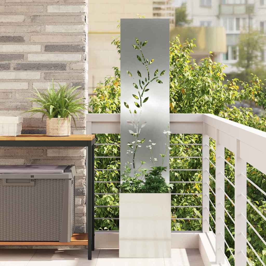 vidaXL Garden Privacy Screen Black 32 x 140 cm Cold-rolled steel