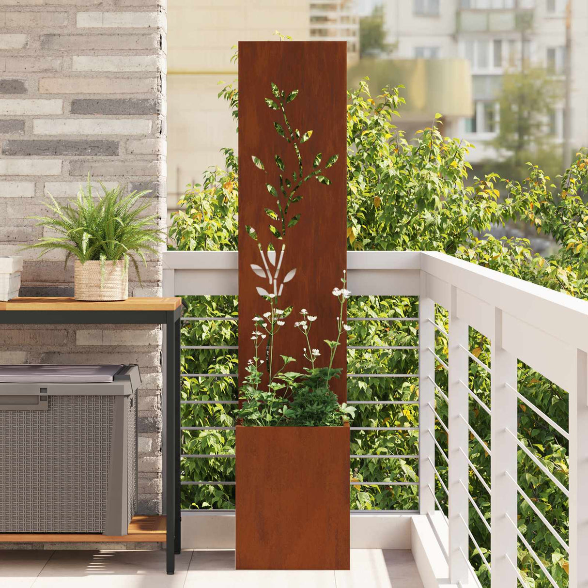 vidaXL Garden Privacy Screen Black 32 x 140 cm Cold-rolled steel