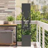 vidaXL Garden Privacy Screen Black 32 x 140 cm Cold-rolled steel