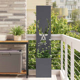 vidaXL Garden Privacy Screen Black 32 x 140 cm Cold-rolled steel