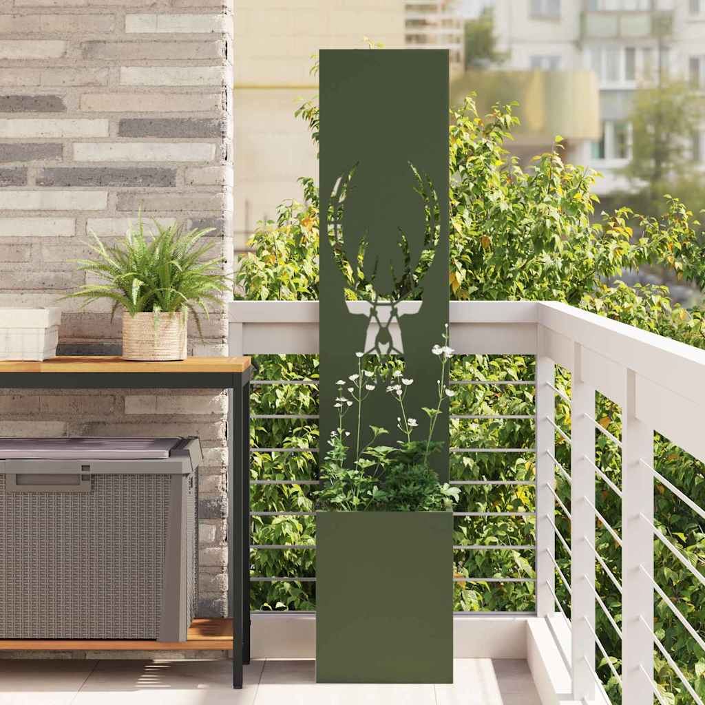 vidaXL Garden Privacy Screen Black 32 x 140 cm Cold-rolled steel