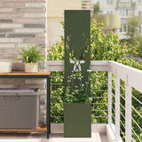 vidaXL Garden Privacy Screen Black 32 x 140 cm Cold-rolled steel