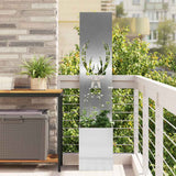 vidaXL Garden Privacy Screen Black 32 x 140 cm Cold-rolled steel