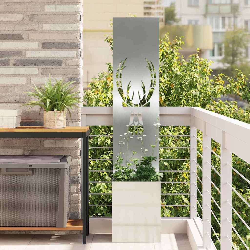 vidaXL Garden Privacy Screen Black 32 x 140 cm Cold-rolled steel