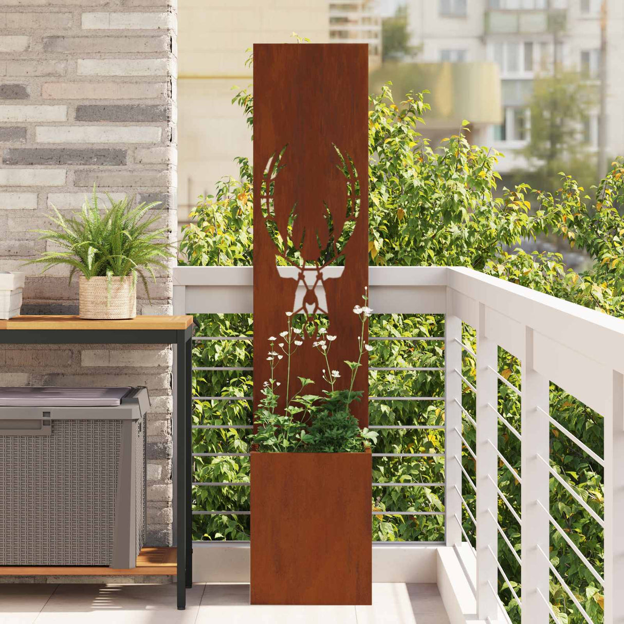 vidaXL Garden Privacy Screen Black 32 x 140 cm Cold-rolled steel
