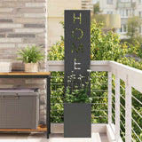 vidaXL Garden Privacy Screen Black 32 x 140 cm Cold-rolled steel