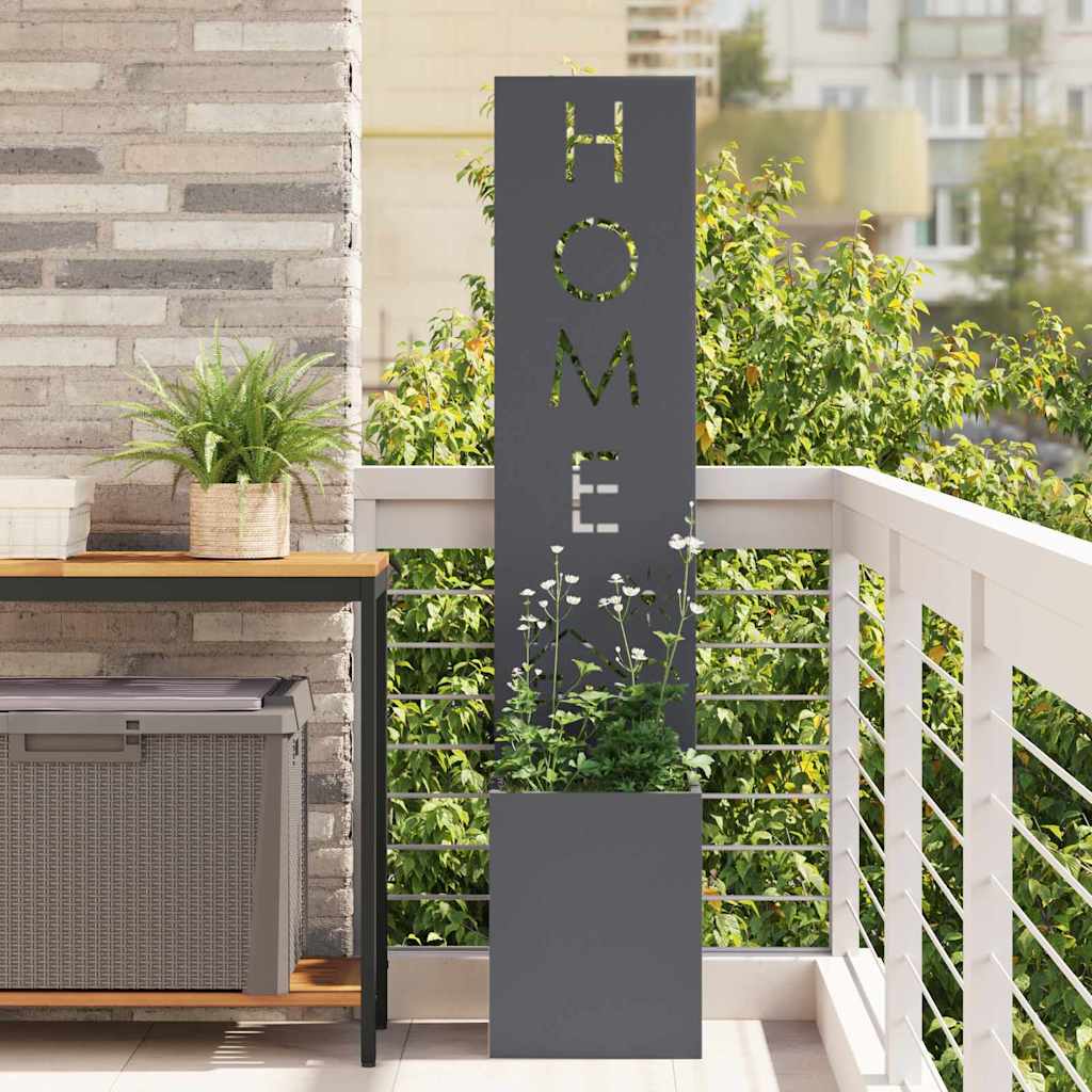 vidaXL Garden Privacy Screen Black 32 x 140 cm Cold-rolled steel