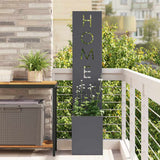 vidaXL Garden Privacy Screen Black 32 x 140 cm Cold-rolled steel