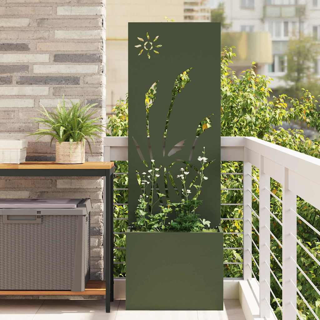 vidaXL Garden Privacy Screen Black 32 x 140 cm Cold-rolled steel