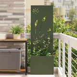 vidaXL Garden Privacy Screen Black 32 x 140 cm Cold-rolled steel