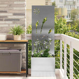 vidaXL Garden Privacy Screen Black 32 x 140 cm Cold-rolled steel