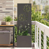 vidaXL Garden Privacy Screen Black 32 x 140 cm Cold-rolled steel